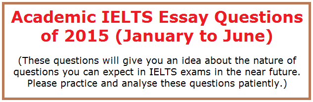 Essay for academic ielts